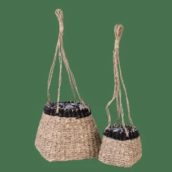 Porte-Plantes À Suspendre^CASA BAKU Pot à Suspendre Noir, Naturel