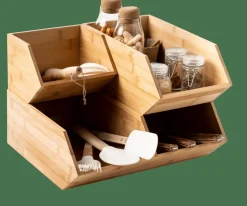 Boîtes Métalliques|Boîtes De Conservation^CASA BAMBOO Organisateur Empilable Naturel