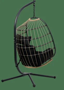 Chaises Suspendues^CASA BAZAI Chaise Suspendue Avec Support Noir