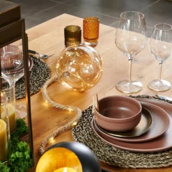 Ampoules Led^CASA BLOXEM Boule Déco Avec 21 LEDs Doré