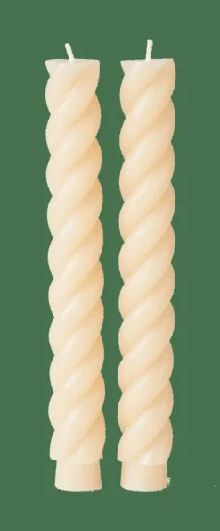 Bougies^CASA CURL Bougies Set De 2 Beige