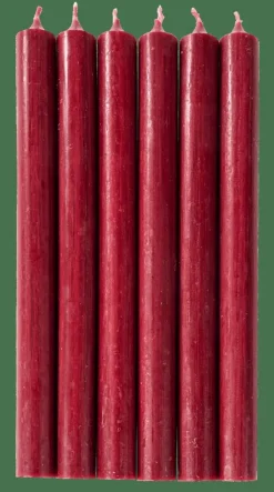 Bougies^CASA FINA Bougies Set De 6 Bordeaux
