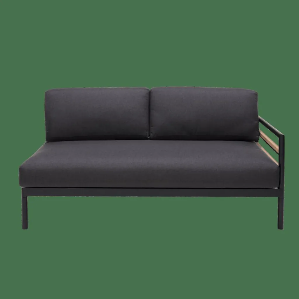 Salon De Jardin^CASA HANNA Lounge Teck Banc Noir