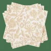 Serviettes^CASA HENNA FLOWER Set De 20 Serviettes Rouge, Beige