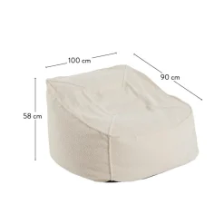 Canapés^CASA JACKI Fauteuil Pouf Poire Blanc