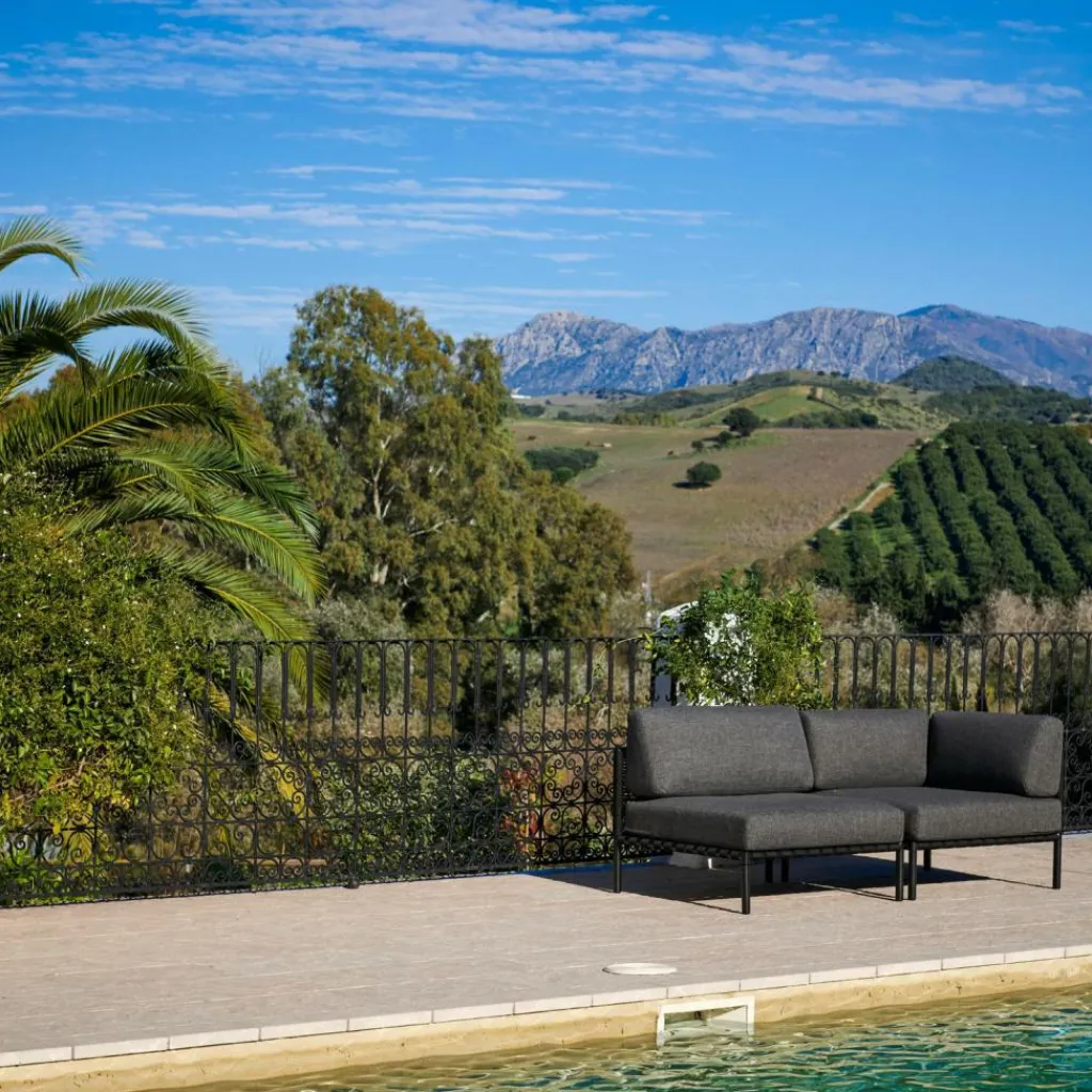 Salon De Jardin^CASA JUMBO Fauteuil De Coin Noir