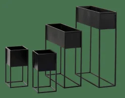 Supports Pour Plantes^CASA LARGO Pot De Fleurs Noir
