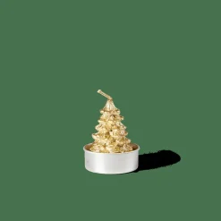 Bougies^CASA MINNY Bougies Chauffe-plat Doré