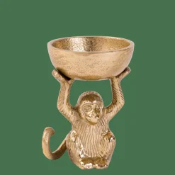 Porte-Bougies^CASA MONKEY Support Bougie Chauffe-plat Doré