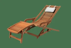 Chaises Relax^CASA NEW VIP Chaise Relax Sans Repose-pied Naturel