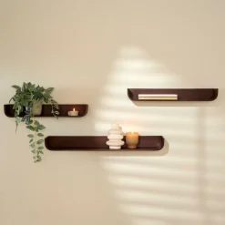 Étagères Murales^CASA NOMA Étagère à Suspendre S/3 Brun