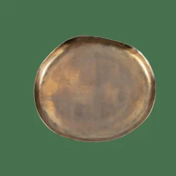 Plats Déco^CASA OVALS Plat De Présentation Doré