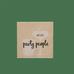 Serviettes^CASA PARTY PEOPLE Set De 20 Serviettes Beige