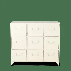 Commodes^CASA PHARMA Meuble De Pharmacie 9 Tiroirs Sable