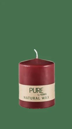 Bougies^CASA PURE Bougie Cylindrique Rouge Foncé
