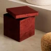 Kids|Poufs De Rangement^CASA STOR Pouf Pliable Avec Rangement Bordeaux