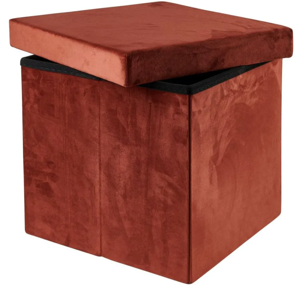 Kids|Poufs De Rangement^CASA STOR Pouf Pliable Avec Rangement Bordeaux