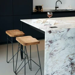 Tabourets De Bar^CASA TEAK Tabouret De Bar Noir, Naturel