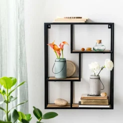 Étagères Murales^CASA TRAPP Étagère à Suspendre Noir