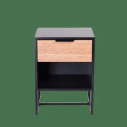 Tables De Chevet|Commodes^CASA TRENTON Table De Chevet Noir, Naturel