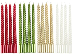 Bougies^CASA TWIST Bougies Torsadées Set De 4 Orange