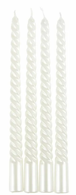 Bougies^CASA TWIST Bougies Torsadées Set De 4 Rouge